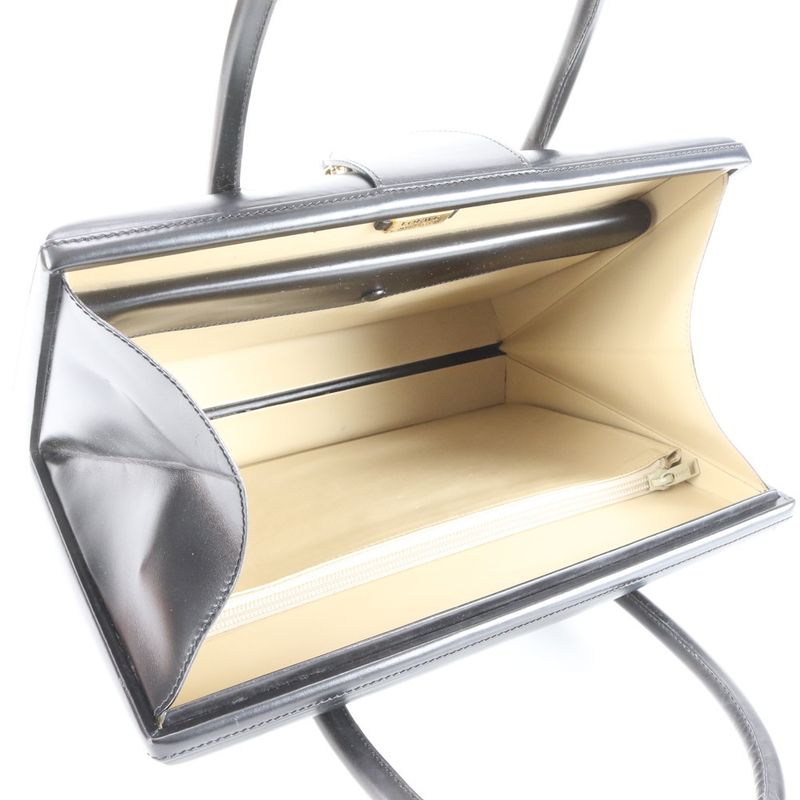 Loewe Leather Hand Bag Tote Navy Gold Hardware Women's CRR Da18-1