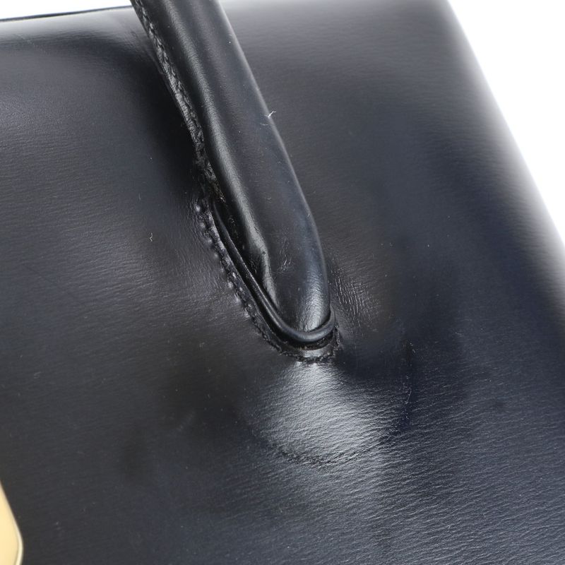 Loewe Leather Hand Bag Tote Navy Gold Hardware Women's CRR Da18-1