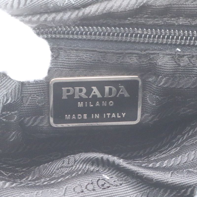 Prada Tessuto Nylon Triangle Logo Tote Bag Shoulder Black Women's CEE Da3-8