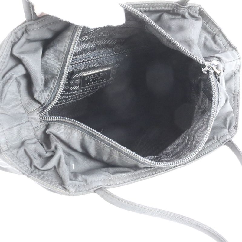 Prada Tessuto Nylon Triangle Logo Tote Bag Shoulder Black Women's CEE Da3-8