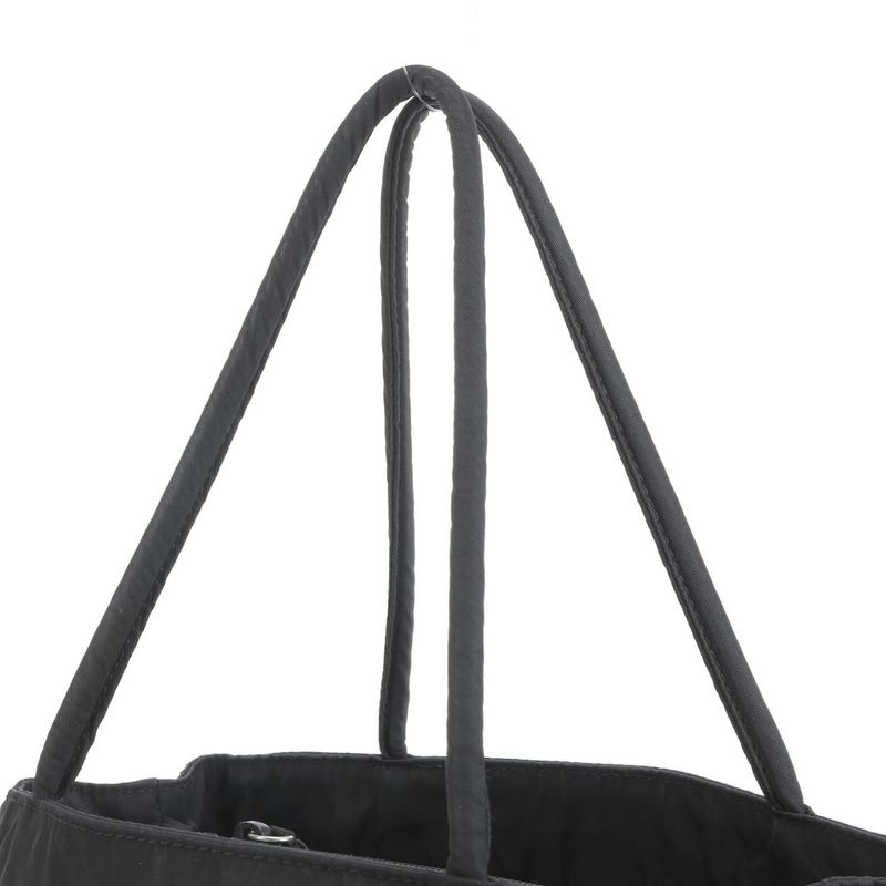 Prada Tessuto Nylon Triangle Logo Tote Bag Shoulder Hand Black Women's CRR