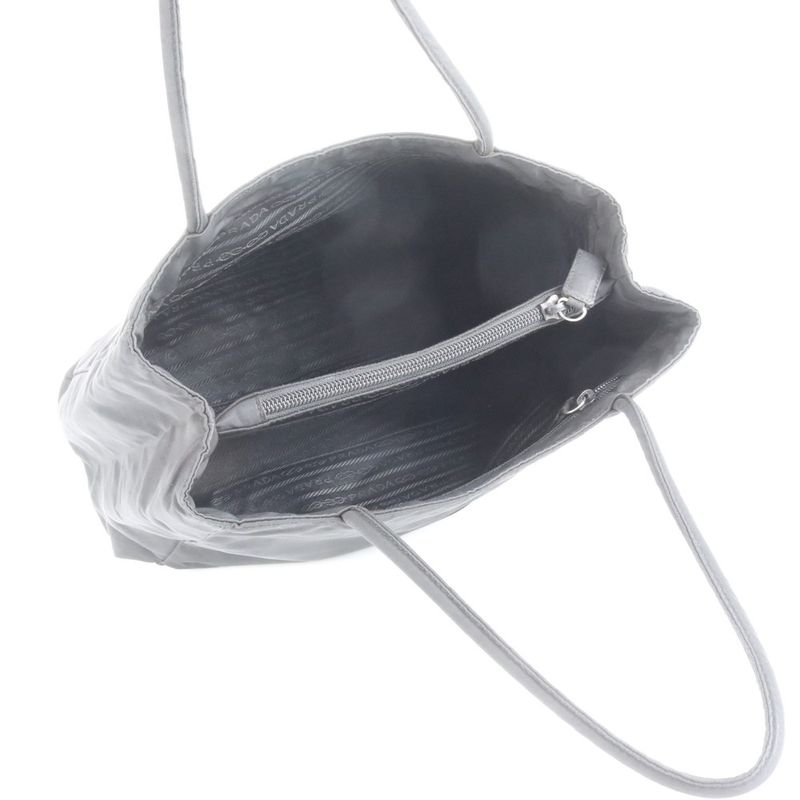 Prada Tessuto Nylon Triangle Logo Tote Bag Shoulder Hand Black Women's CRR