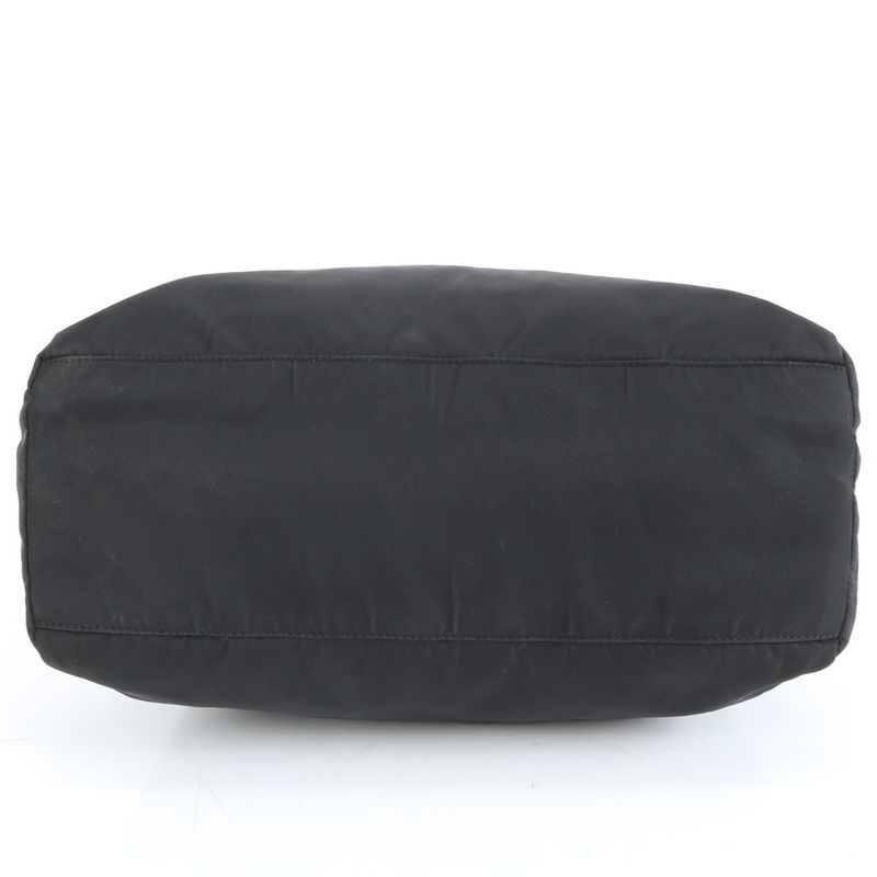 Prada Tessuto Nylon Triangle Logo Tote Bag Shoulder Hand Black Women's CRR