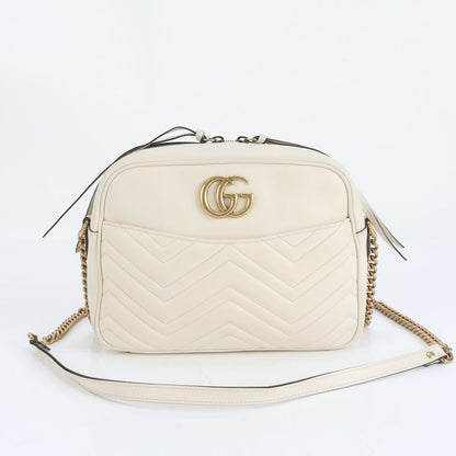 Gucci GG Marmont 443499 Leather Shoulder Bag Crossbody Quilted Women's CRR