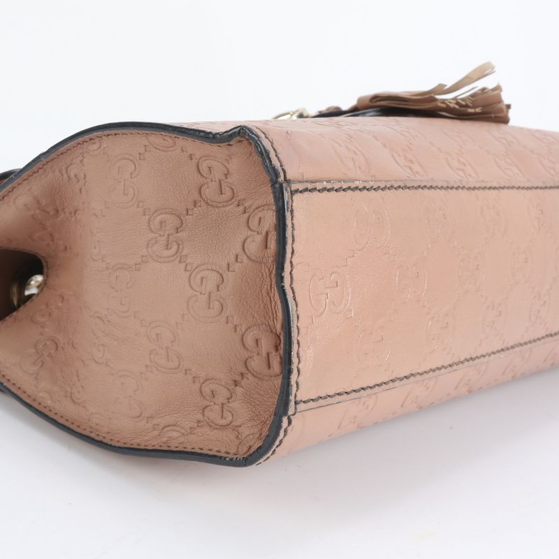 Guccissima Emily Horsebit Leather Chain Shoulder Bag Shoulder Tote 295402