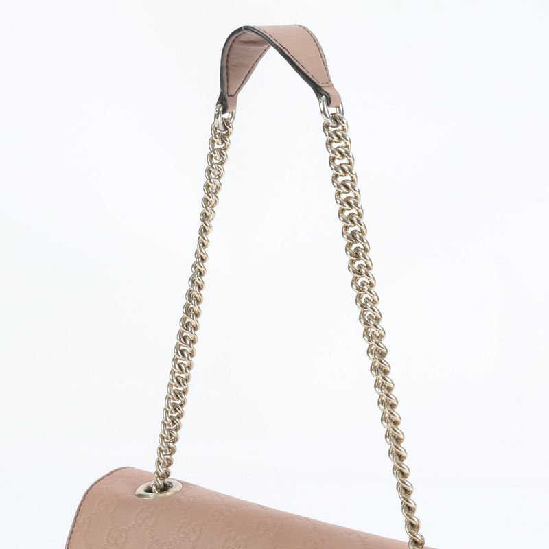 Guccissima Emily Horsebit Leather Chain Shoulder Bag Shoulder Tote 295402
