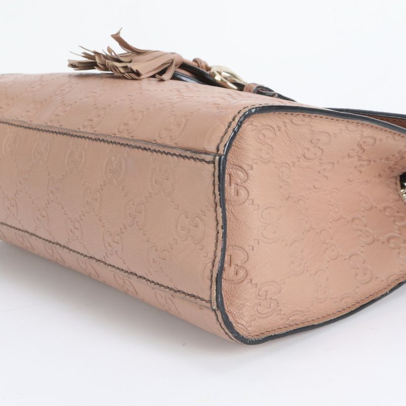 Guccissima Emily Horsebit Leather Chain Shoulder Bag Shoulder Tote 295402