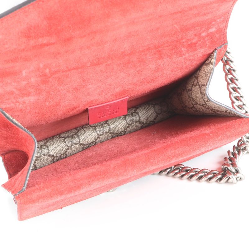 Gucci GG Supreme Duonisos Leather 2WAY Chain Shoulder Bag Crossbody 421970 Tote