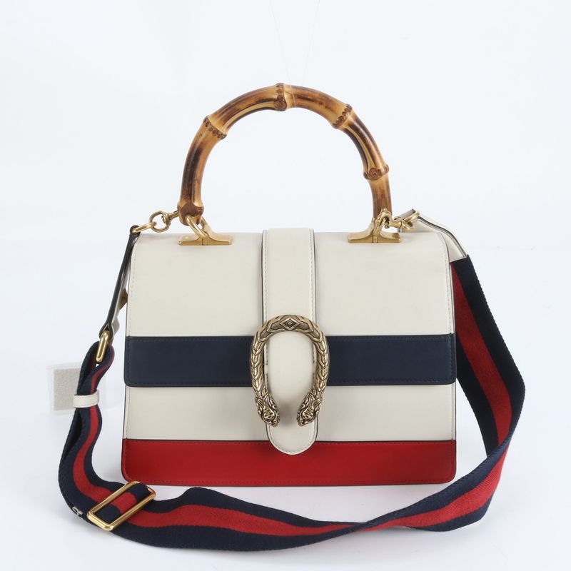 Gucci Bamboo Duo Nuosos Leather 2WAY Shoulder Bag Crossbody Hand 448075 Women's