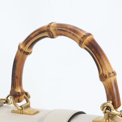 Gucci Bamboo Duo Nuosos Leather 2WAY Shoulder Bag Crossbody Hand 448075 Women's