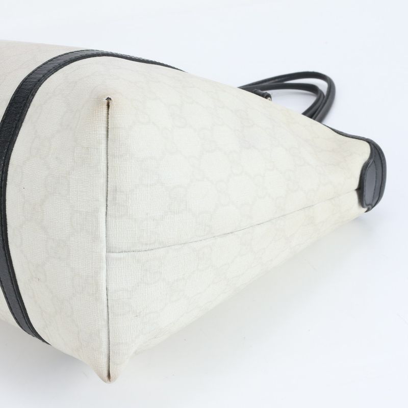 Gucci GG Supreme 197953 Leather Tote Bag Shoulder Hand Gold Hardware A4 Ladies