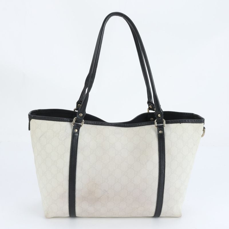 Gucci GG Supreme 197953 Leather Tote Bag Shoulder Hand Gold Hardware A4 Ladies