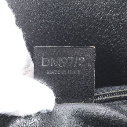 Vintage Celine Macadam Leather Tote Bag Shoulder Black Gold Hardware Black