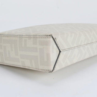 Fendi Zucca FF Leather Second Bag Clutch Pouch Gray Men's CRR Da16-1