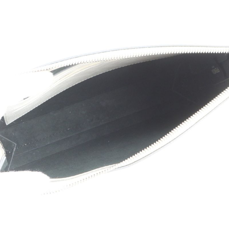 Fendi Zucca FF Leather Second Bag Clutch Pouch Gray Men's CRR Da16-1