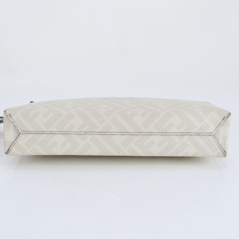 Fendi Zucca FF Leather Second Bag Clutch Pouch Gray Men's CRR Da16-1