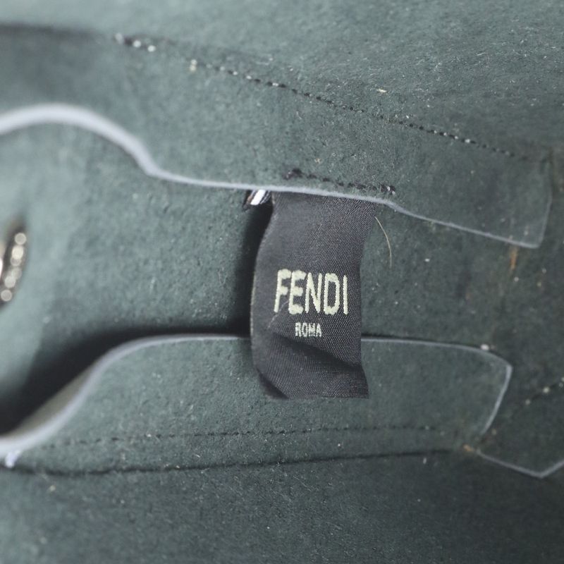 Fendi Zucca FF Leather Second Bag Clutch Pouch Gray Men's CRR Da16-1