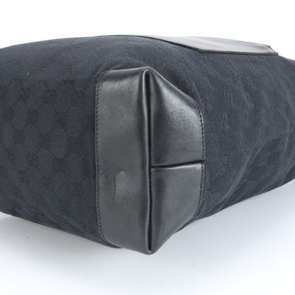 Gucci GG Canvas Leather Tote Bag Shoulder 019 0401 Black Business Commute