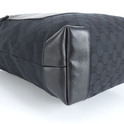 Gucci GG Canvas Leather Tote Bag Shoulder 019 0401 Black Business Commute