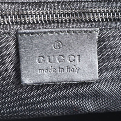 Gucci GG Canvas Leather Tote Bag Shoulder 019 0401 Black Business Commute