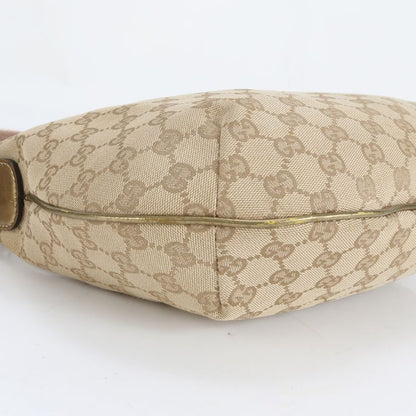 Gucci GG Canvas 181092 Leather Shoulder Bag Crossbody Tote Gold Women's CRR