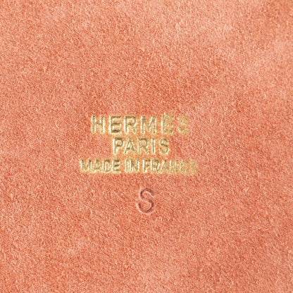 Hermes 00W Marked Dovris Bucket Shape Leather Handbag Tote Pouch Gold Hardware