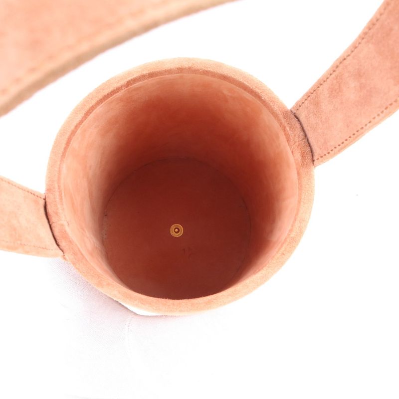 Hermes 00W Marked Dovris Bucket Shape Leather Handbag Tote Pouch Gold Hardware