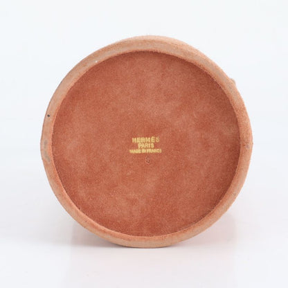 Hermes 00W Marked Dovris Bucket Shape Leather Handbag Tote Pouch Gold Hardware