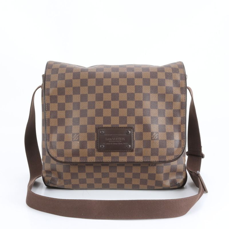 Louis Vuitton Damier Brooklyn MM N51211 Leather Shoulder Bag Crossbody Messenger