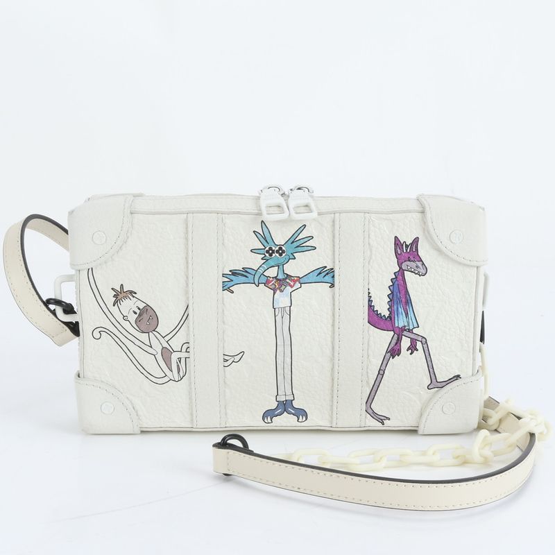 Louis Vuitton Monogram Taurillon Soft Trunk Wallet LV Friend Leather Shoulder