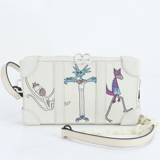 Louis Vuitton Monogram Taurillon Soft Trunk Wallet LV Friend Leather Shoulder