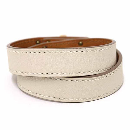 Hermes Leather Bracelet <kelly> Double Tour Vaux Swift T Stamp