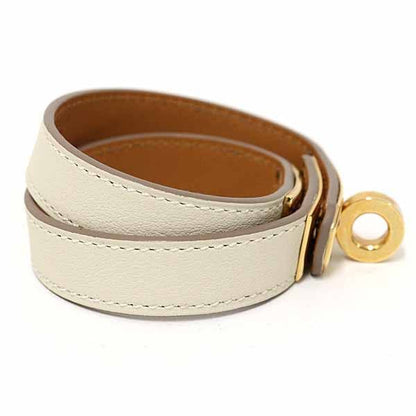 Hermes Leather Bracelet <kelly> Double Tour Vaux Swift T Stamp