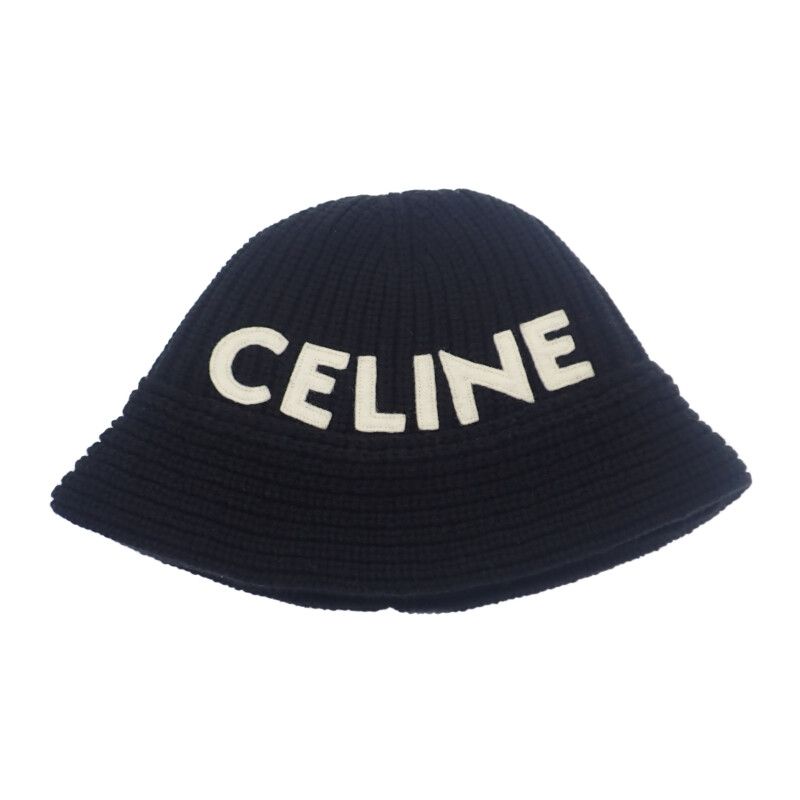 Celine Bucket 2a47t384d Hat Cashmere Black TU Ladies [ranked A