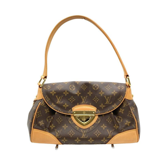 Louis Vuitton Beverly MM Handbag Monogram Canvas M40121 Brown Sr3097 Women