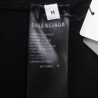 Balenciaga 22AW 719658 100% Cashmere Be Different Embroidered Crew Neck Knit