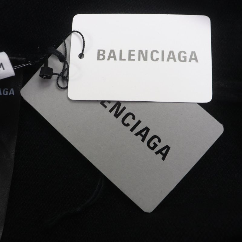 Balenciaga 22AW 719658 100% Cashmere Be Different Embroidered Crew Neck Knit