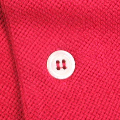 Gucci 598960 GG Logo Rope Embroidery Short Sleeve Polo Shirt Red Navy M Made