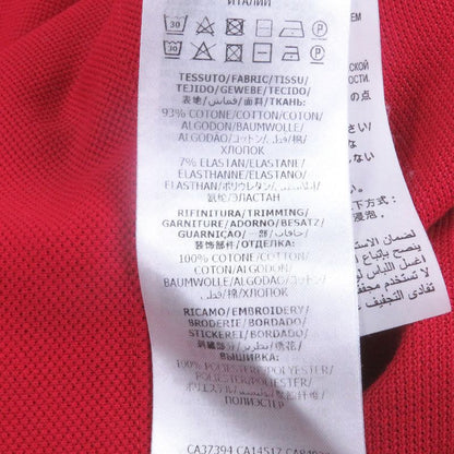 Gucci 598960 GG Logo Rope Embroidery Short Sleeve Polo Shirt Red Navy M Made