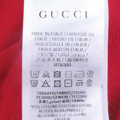 Gucci 598960 GG Logo Rope Embroidery Short Sleeve Polo Shirt Red Navy M Made