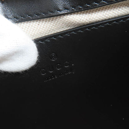 Gucci 735049 Ggmatelasse 2WAY Leather Handbag Shoulder Bag Black Storage With