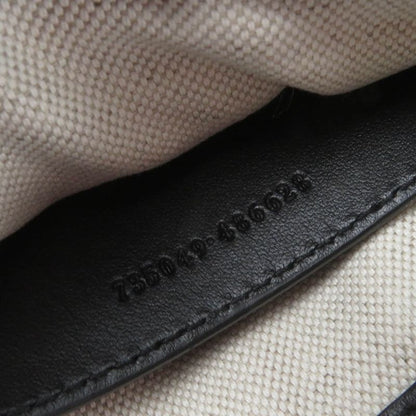 Gucci 735049 Ggmatelasse 2WAY Leather Handbag Shoulder Bag Black Storage With