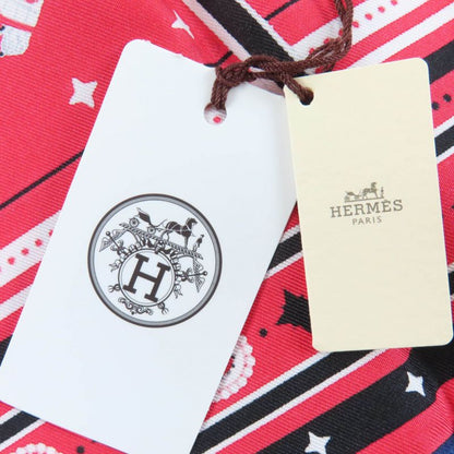 Hermes Carré 55 Couvertures Et Tenues De Jour Horsewear 100% Silk Rouge/noir/bla