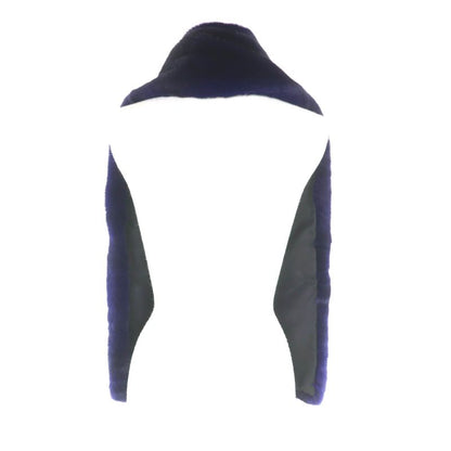 LOEWE Orillag Fur Lined Scarf With Logo Black Purple Genuine