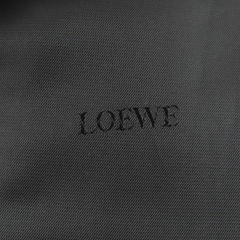 LOEWE Orillag Fur Lined Scarf With Logo Black Purple Genuine