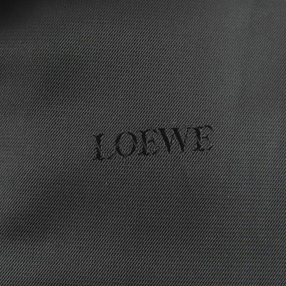 LOEWE Orillag Fur Lined Scarf With Logo Black Purple Genuine