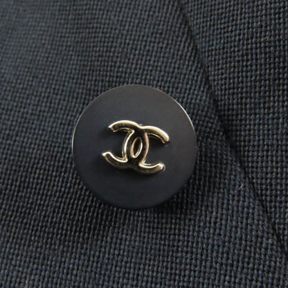 CHANEL Vintage 96P P06492 Lined With 100% Silk Knee-length Wool Skirt With Coco