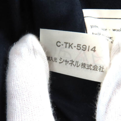 CHANEL Vintage 96P P06492 Lined With 100% Silk Knee-length Wool Skirt With Coco