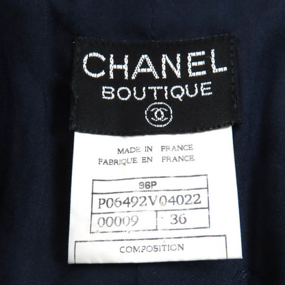 CHANEL Vintage 96P P06492 Lined With 100% Silk Knee-length Wool Skirt With Coco