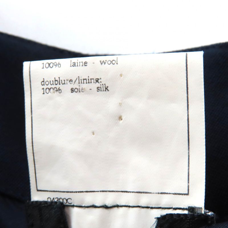 CHANEL Vintage 96P P06492 Lined With 100% Silk Knee-length Wool Skirt With Coco